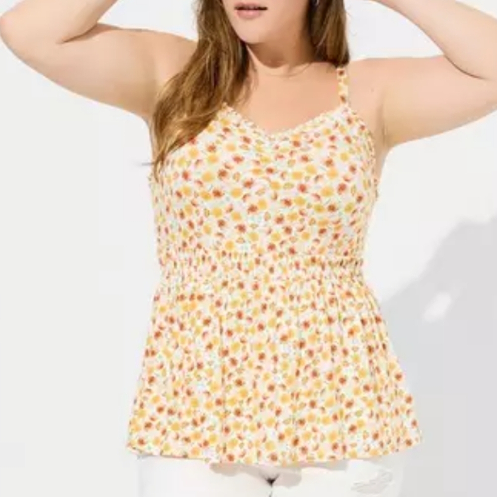Torrid Super Soft Sweetheart Ruched Babydoll Top Size 5